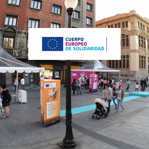 Producción de una de las jornadas de presentación del Cuerpo Europeo de Solidaridad en España