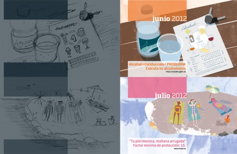 Diseño del calendario oficial de los servicios sociales del ayuntamiento de Gijón
