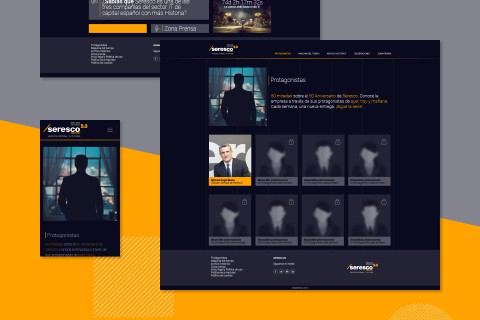 Desarrollo y diseño de la web del 50 Aniversario de la compañía Seresco