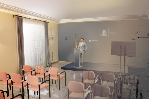 Diseño de sala de prensa